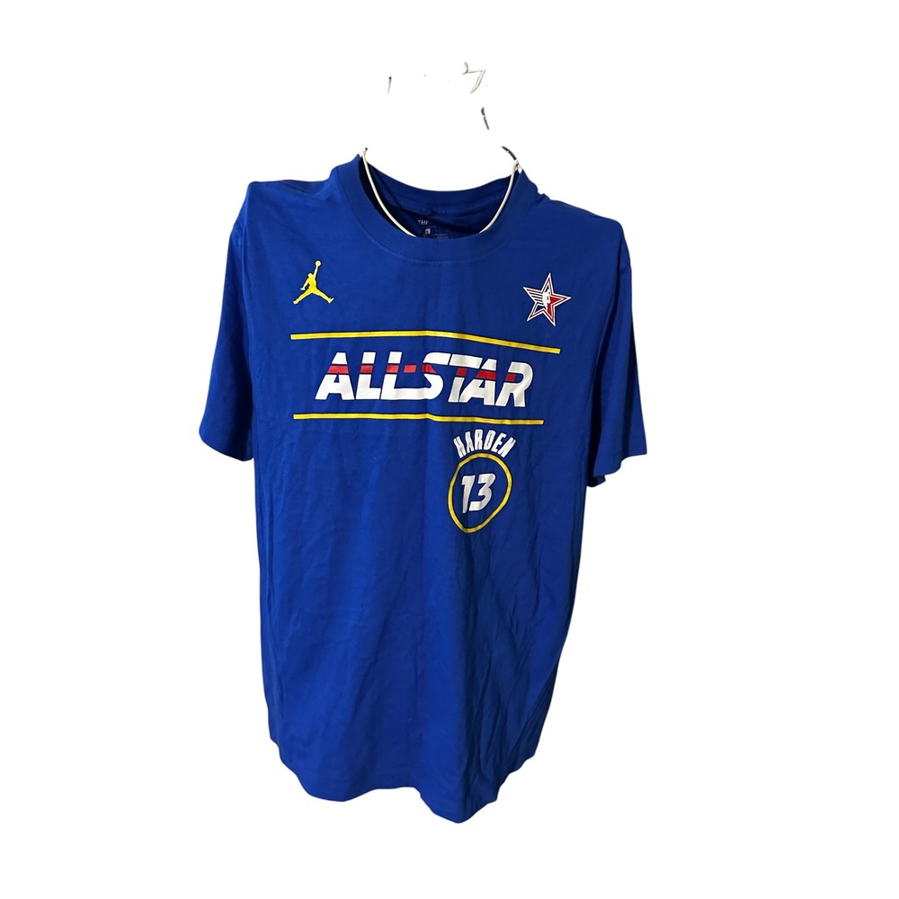 NWT Jordan Nike NBA All-Star 2018 James Harden 13 T-Shirt Blue Mens Large NEW